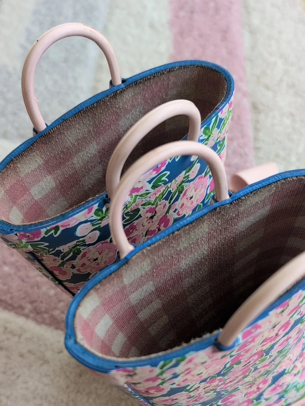 Toddler Girls Size 9 Pink Bow Rain Boots | Sweet Honey Floral